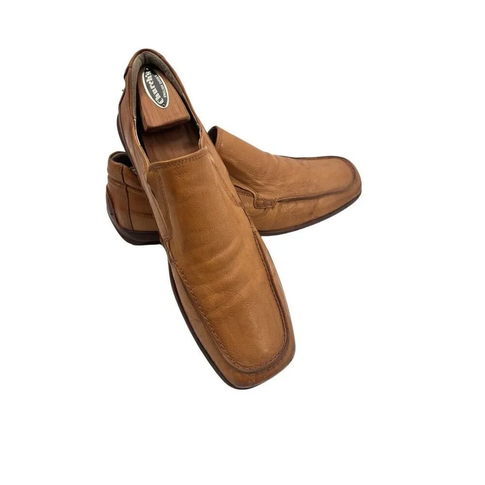 Calderone brown leather loafers made in Italy size 43 = 9 /10